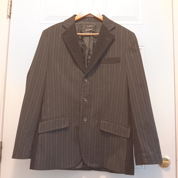 Marc Ecko Black Cut & Sew Pinstripe Corduroy Men's Small - Picture 1 of 10
